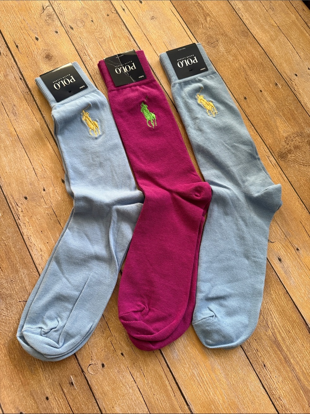 Polo by Ralph Lauren 3 Pairs Cotton Crew Socks Size 10-13 Shoe Size 6-12 1/2